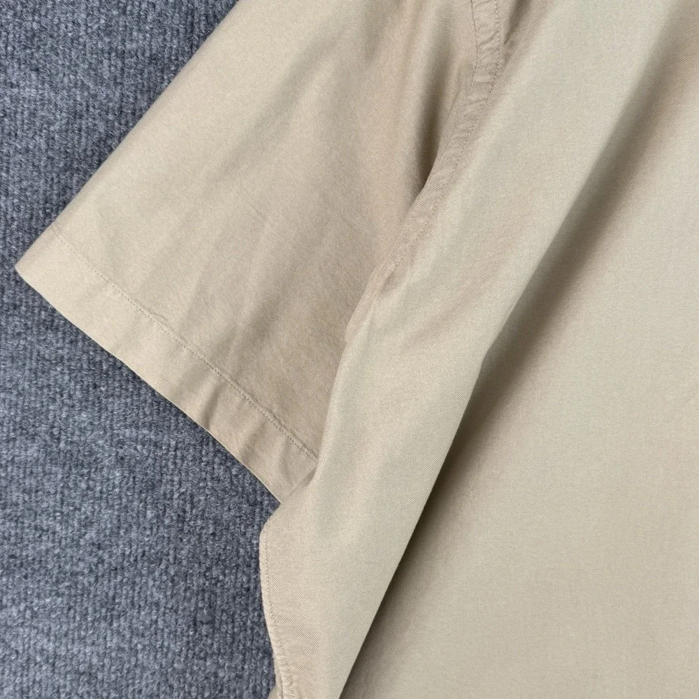 Polo Ralph Lauren Button Down Shirt Mens 2XB Khaki Classic Oxford Short Sleeve